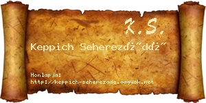 Keppich Seherezádé névjegykártya